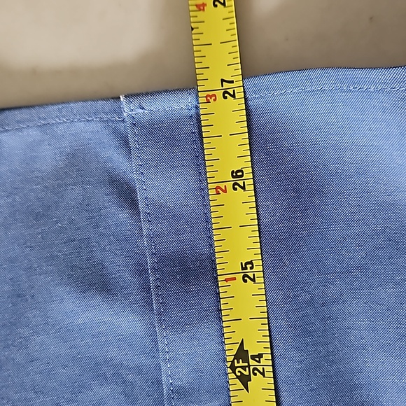 EDDIE BAUER Blouse Buttondown 3/4 Length Sleeves Wrinkle Resistent Blue … - Picture 9 of 11